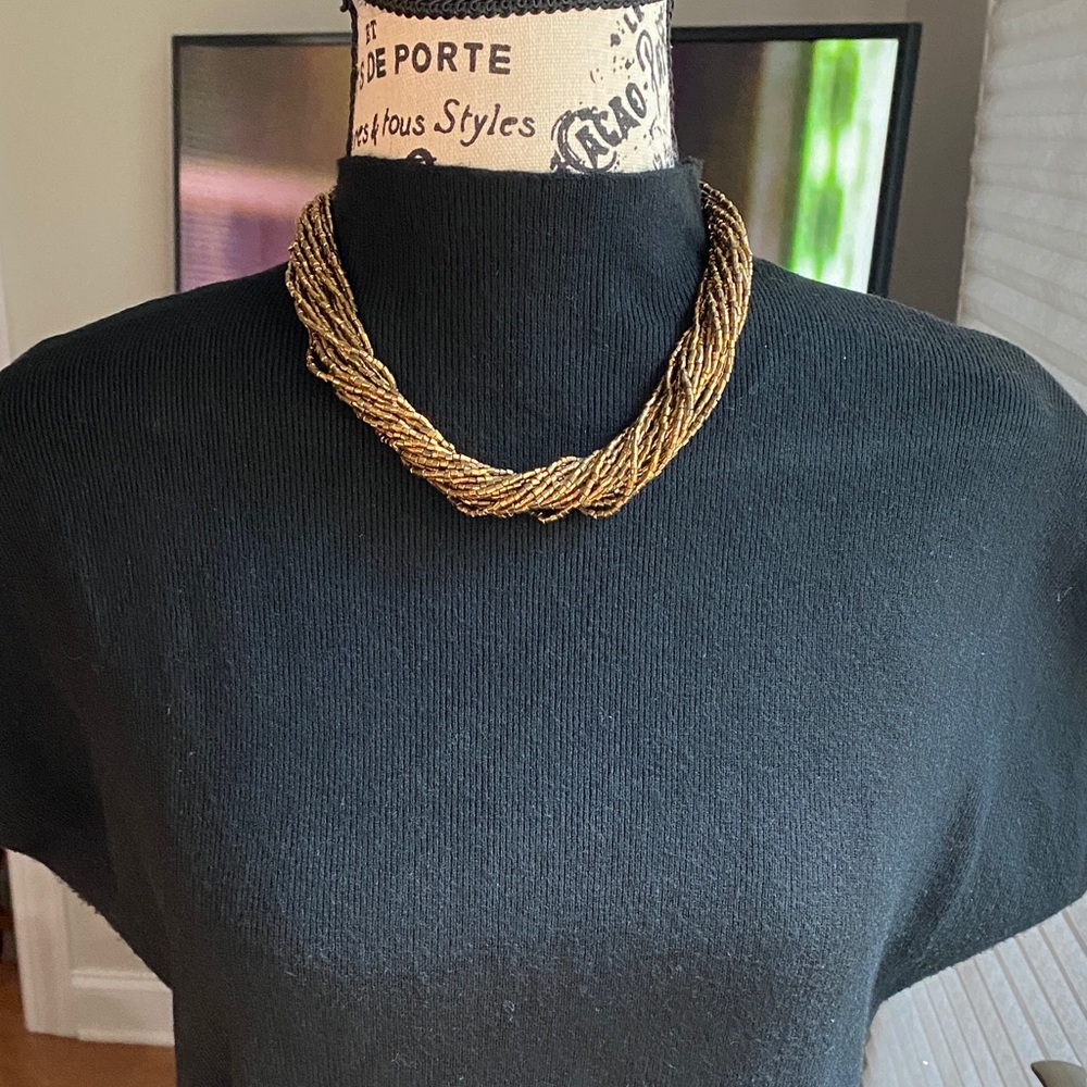 Paparazzi Gold Braided Necklace Make a 5-pc bundle for best price!